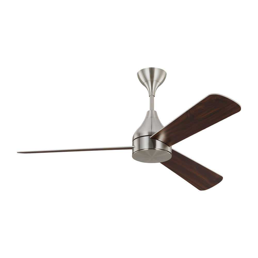 Streaming Smart 52" Dimmable Indoor/Outdoor Integrated LED Brushed Steel Ceiling Fan