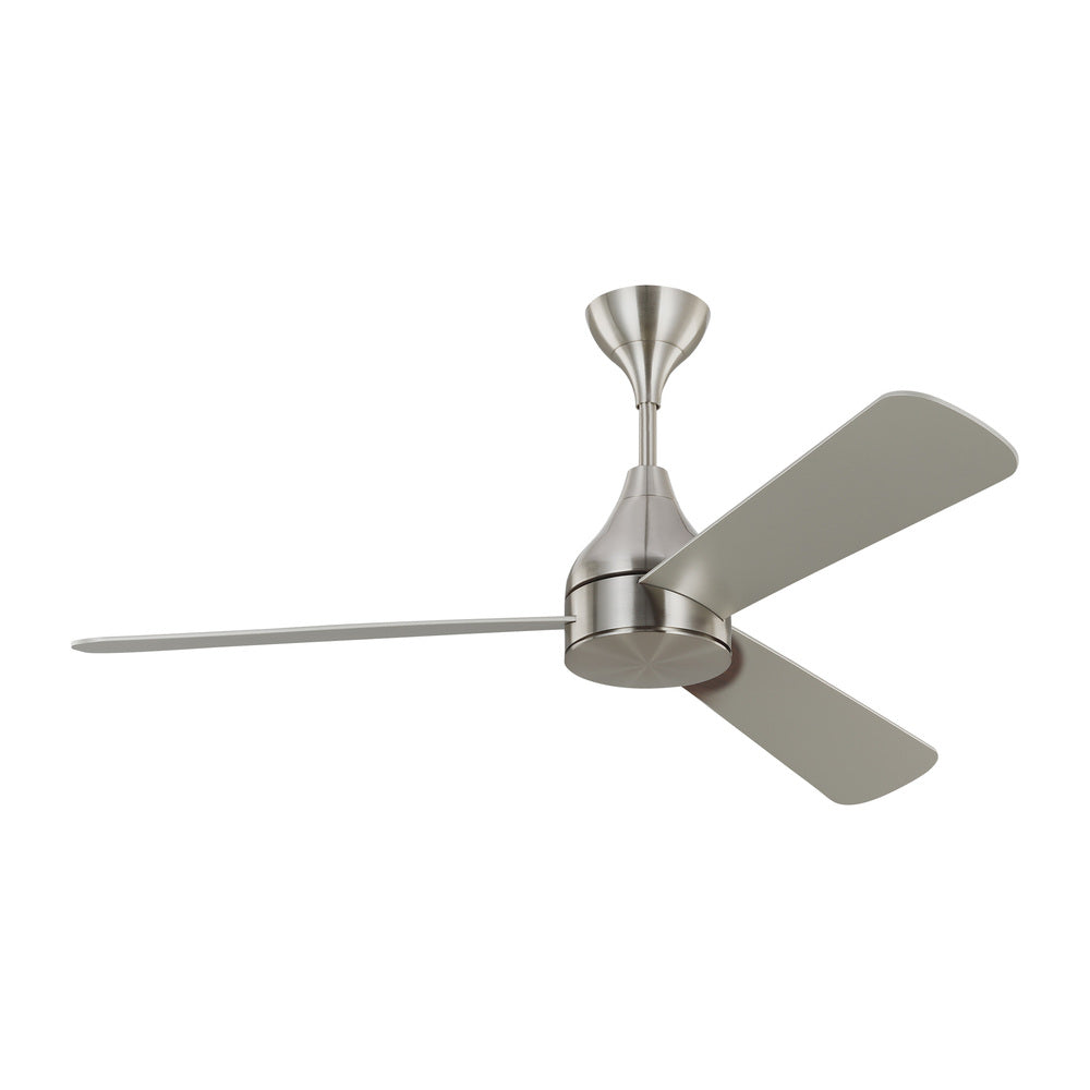 Streaming Smart 52" Dimmable Indoor/Outdoor Integrated LED Brushed Steel Ceiling Fan