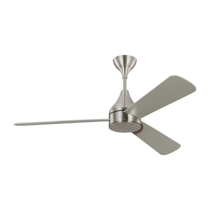 Streaming Smart 52" Dimmable Indoor/Outdoor Integrated LED Brushed Steel Ceiling Fan