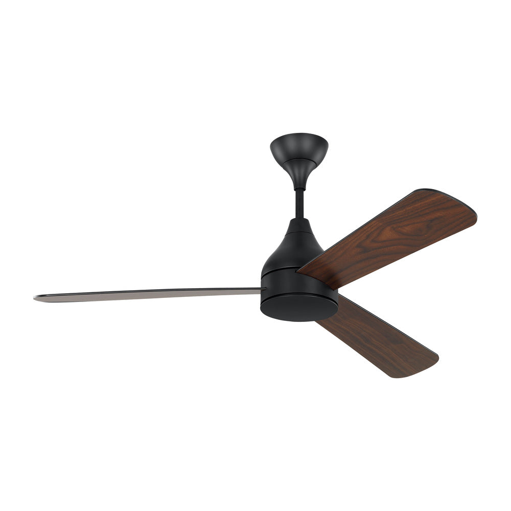 Streaming Smart 52" Dimmable Indoor/Outdoor Integrated LED Black Ceiling Fan