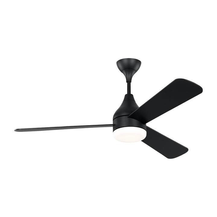 Streaming Smart 52" Dimmable Indoor/Outdoor Integrated LED Black Ceiling Fan