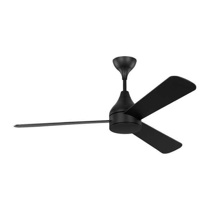 Streaming Smart 52" Dimmable Indoor/Outdoor Integrated LED Black Ceiling Fan
