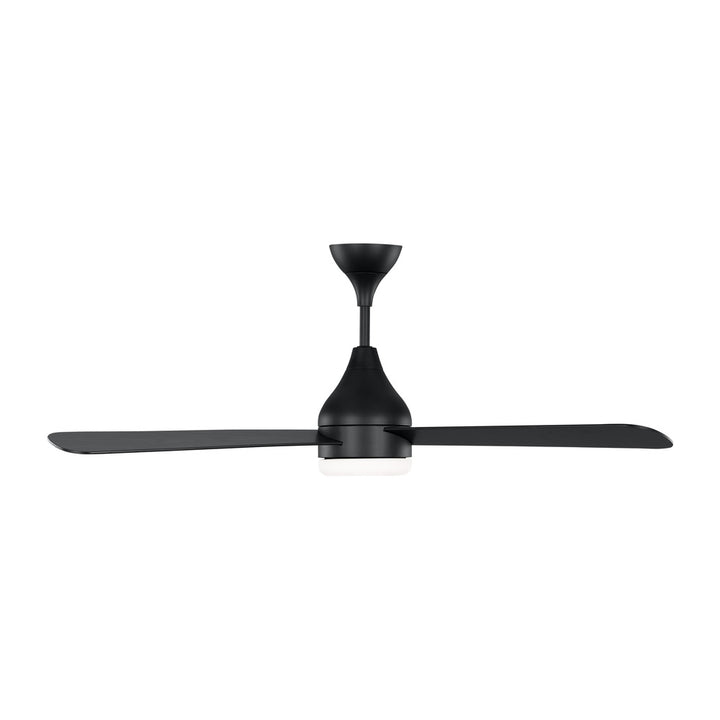 Streaming Smart 52" Dimmable Indoor/Outdoor Integrated LED Black Ceiling Fan