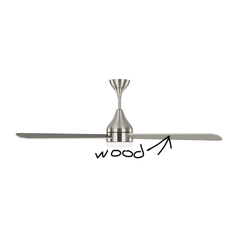 Streaming Smart 60" Dimmable Indoor/Outdoor Integrated LED Brushed Steel Ceiling Fan