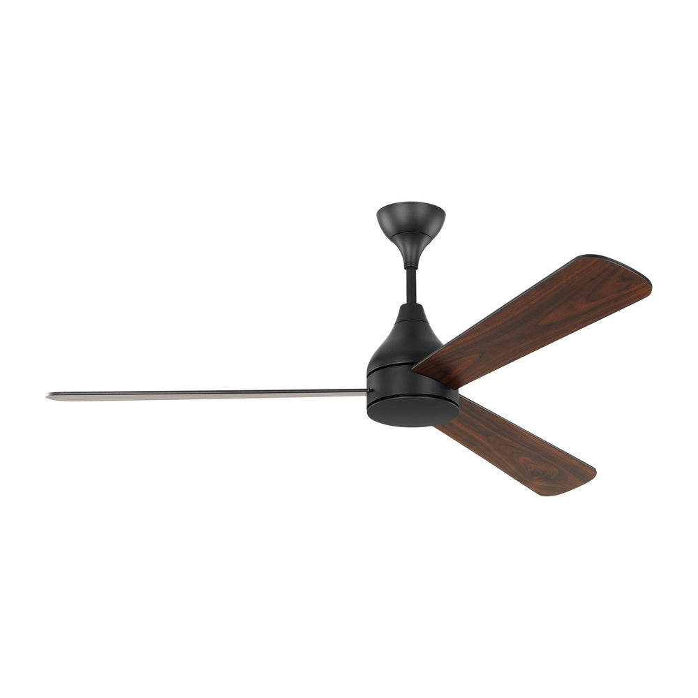 Streaming Smart 60" Dimmable Indoor/Outdoor Integrated LED Black Ceiling Fan