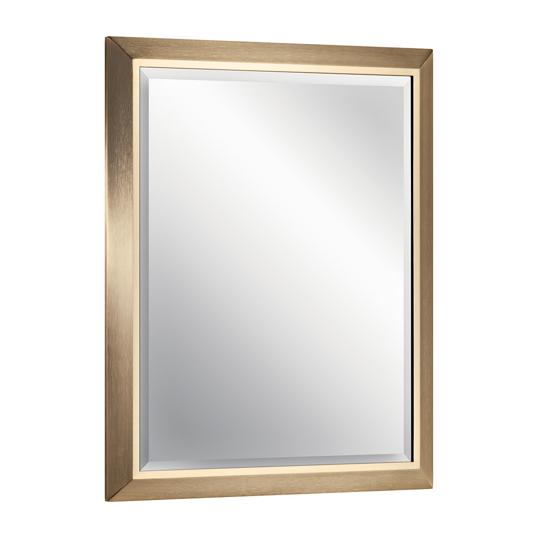 24" Rectangular Mirror in Champagne Bronze