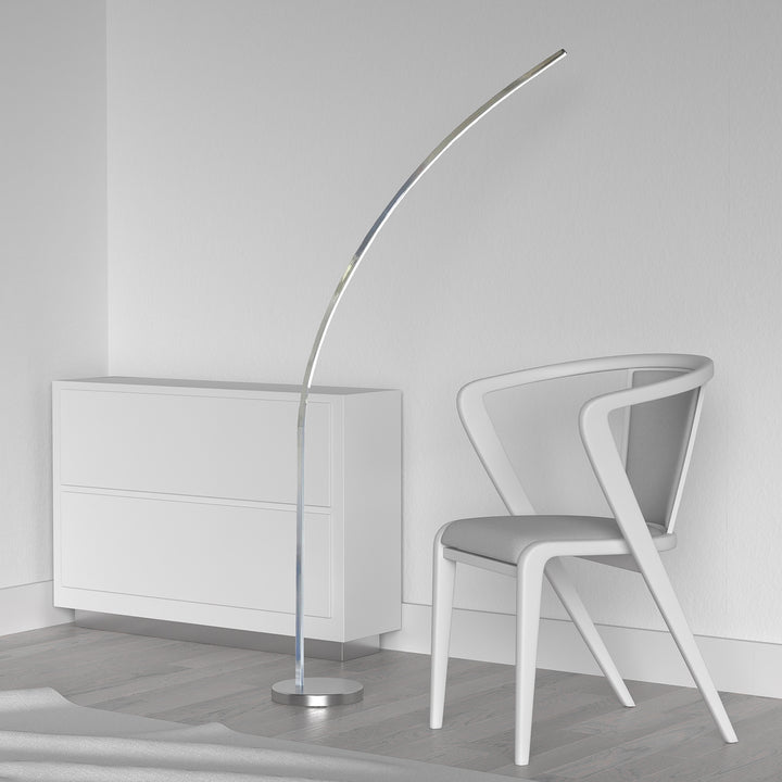 22W Floor Lamp Polished Chrome Finish