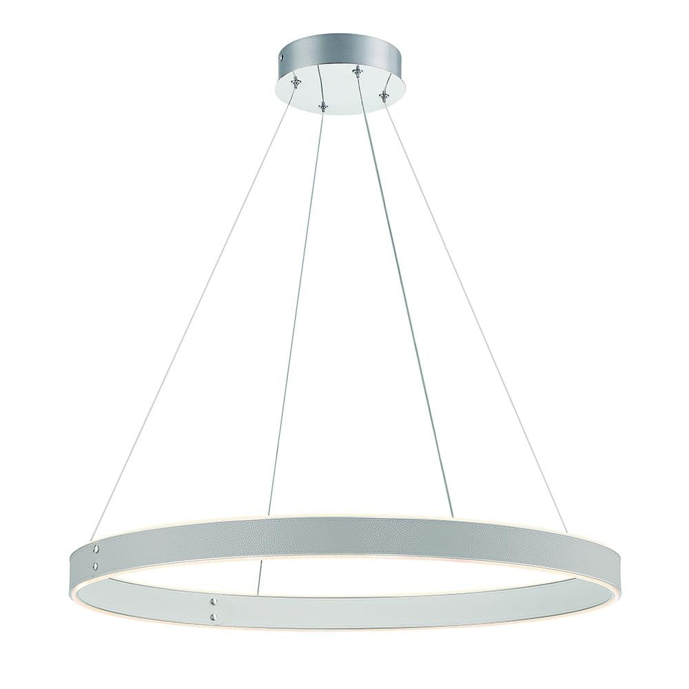 Verdura 1 Light Chandelier in Grey + White
