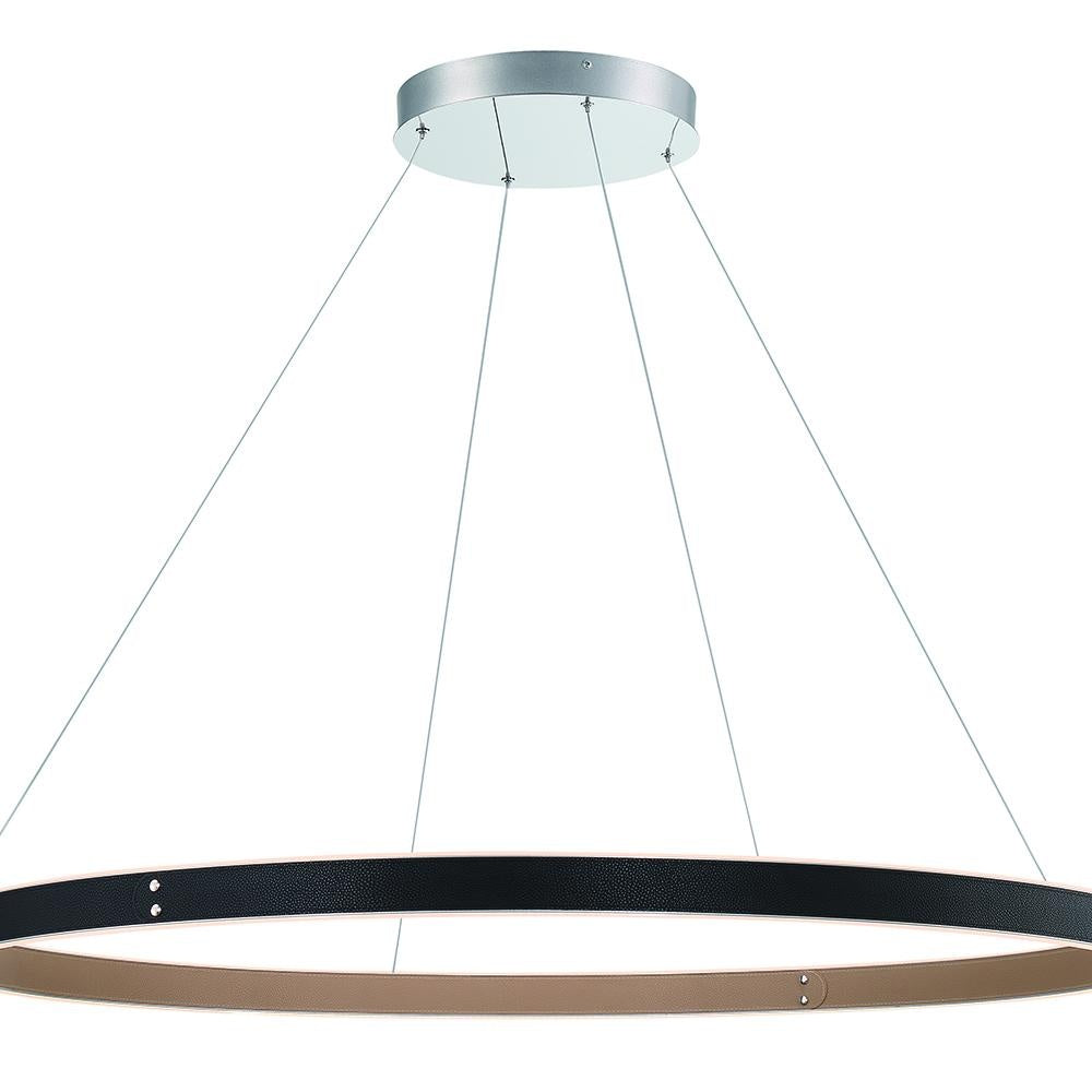 Verdura 1 Light Chandelier in Black + Brown