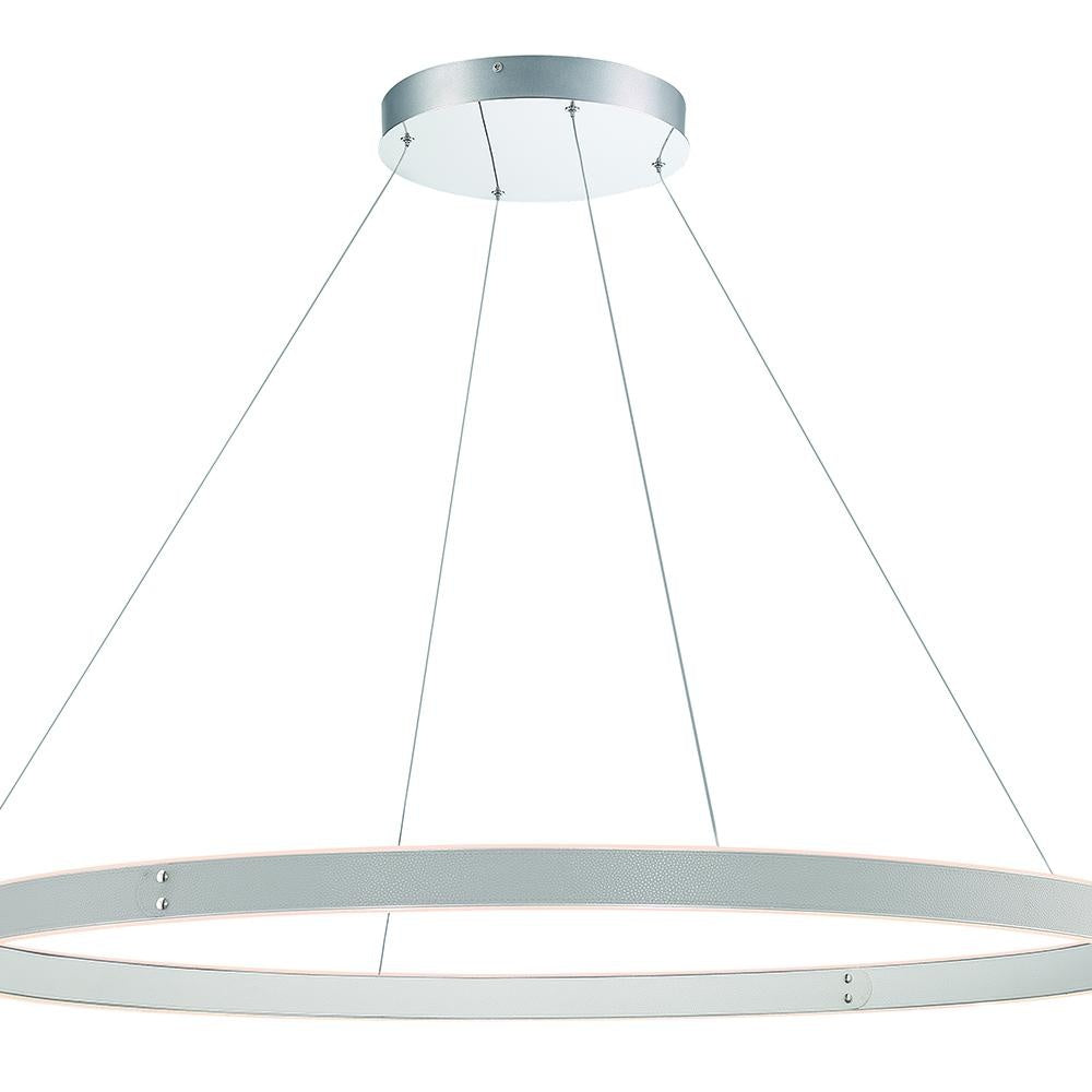 Verdura 1 Light Chandelier in Grey + White