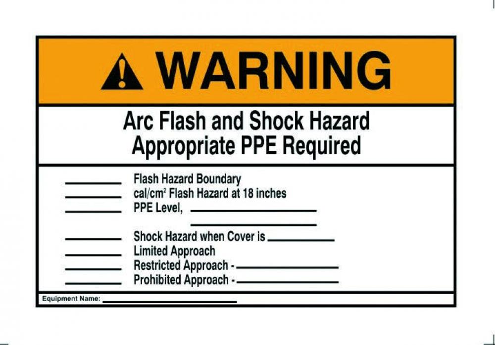 Flash Protection Label,Ideal,Arc,Self-Sticking,N
