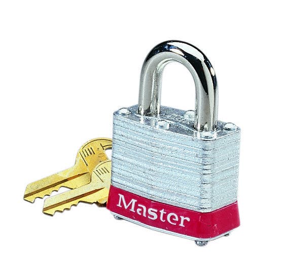 (RED) LOCK, 3 4 IN SHACKLE