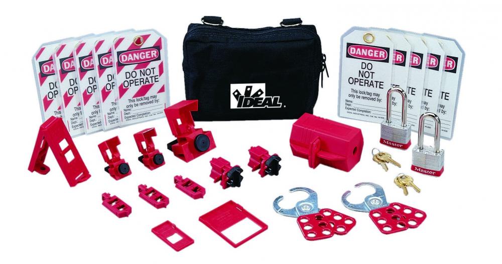 Lockout Or Tagout Kit,Ideal,STD,NYL Zipper,25 Pi