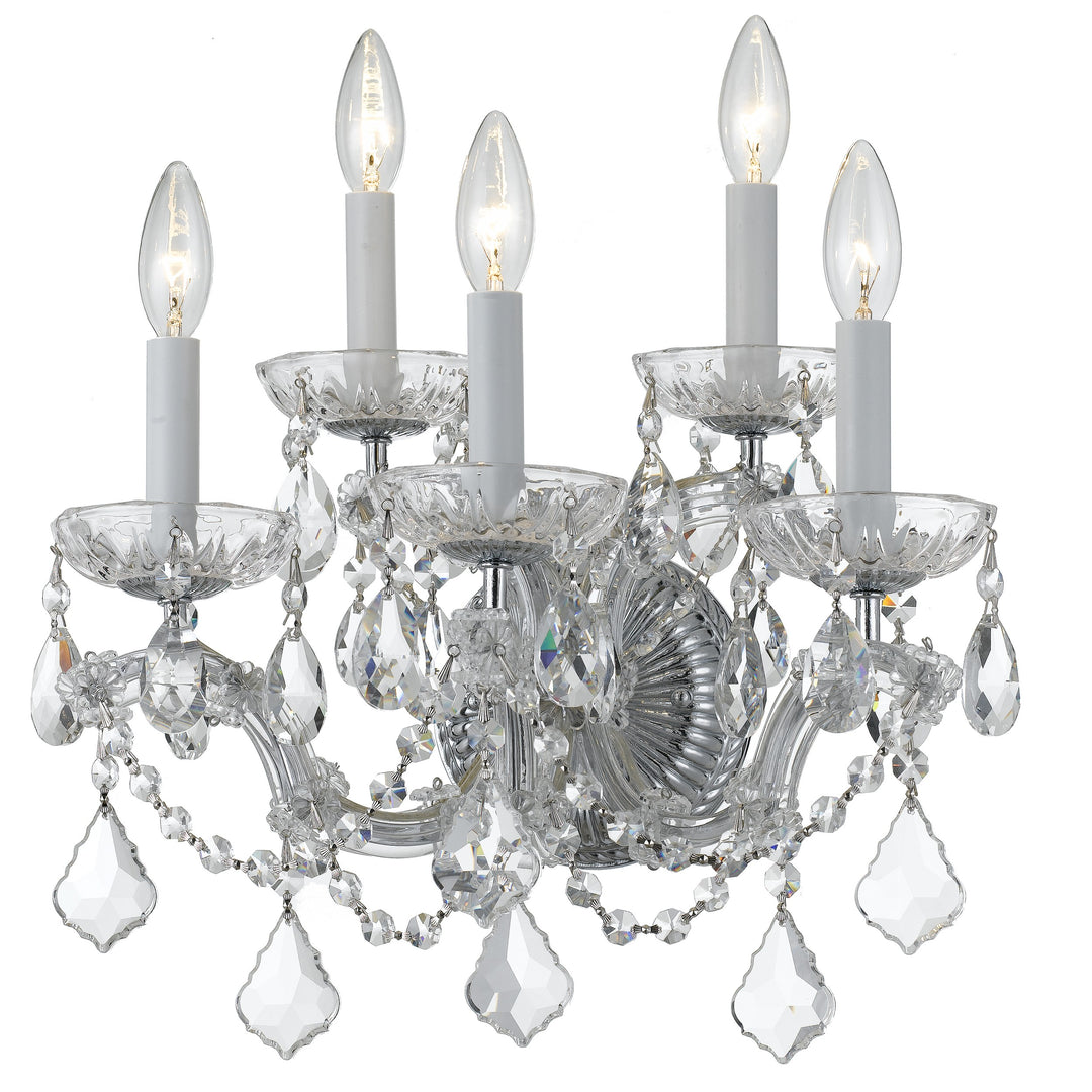 Maria Theresa 5 Light Swarovski Strass Crystal Polished Chrome Sconce