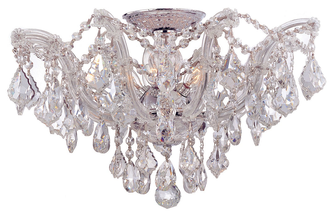 Maria Theresa 5 Light Swarovski Strass Crystal Polished Chrome Semi Flush Mount