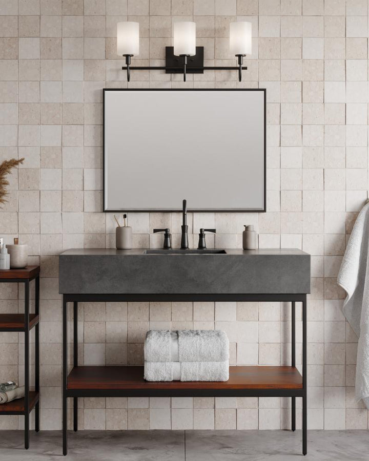 Oak Moore Three Light Wall / Bath