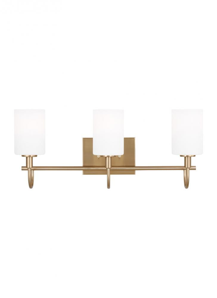 Oak Moore Three Light Wall / Bath