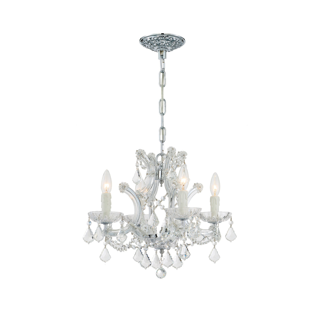 Maria Theresa 4 Light Spectra Crystal Polished Chrome Mini Chandelier
