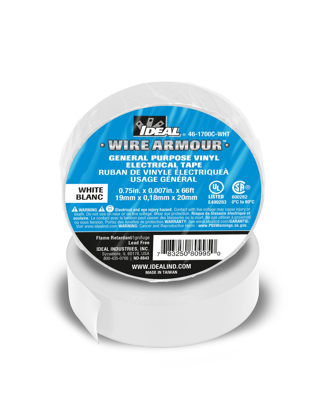 3/4"X66'X 7MIL, GP Tape, White