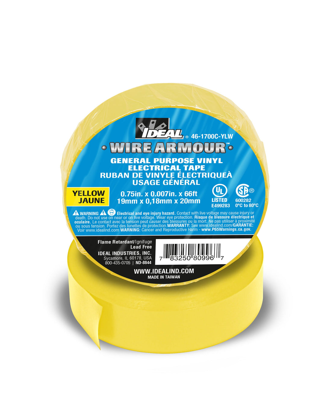 3/4"X66'X 7MIL, GP Tape, Yellow