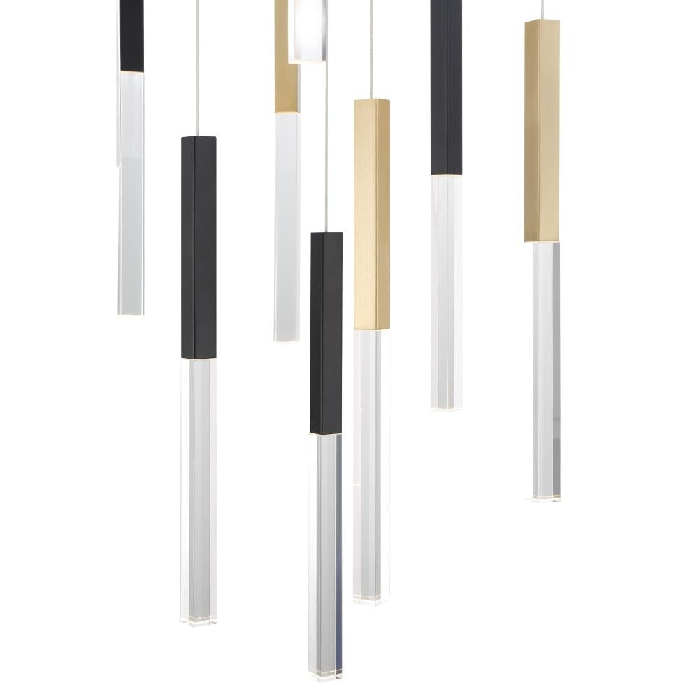 Benicio 11 Light Chandelier in Gold and Black