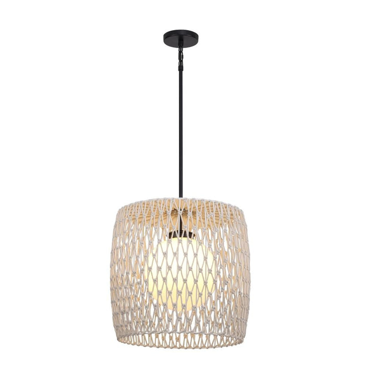 Lara 1 Light Outdoor Pendant in Light Gray