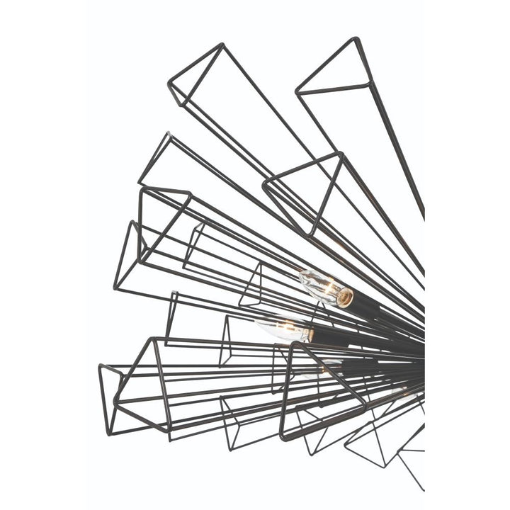 Dendelio 10LT Light Chandelier in Black