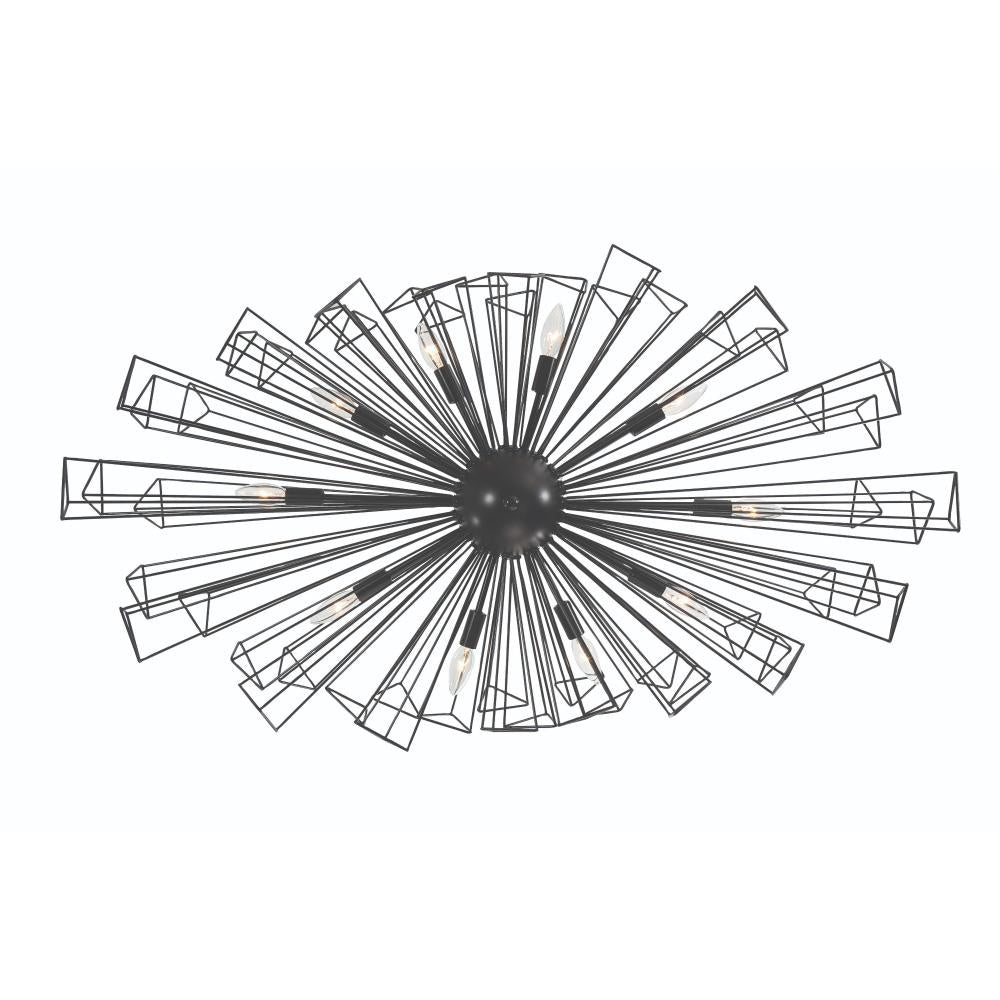 Dendelio 10LT Light Chandelier in Black