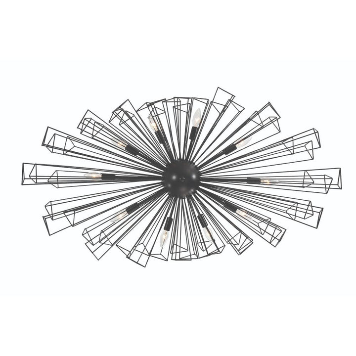 Dendelio 10LT Light Chandelier in Black