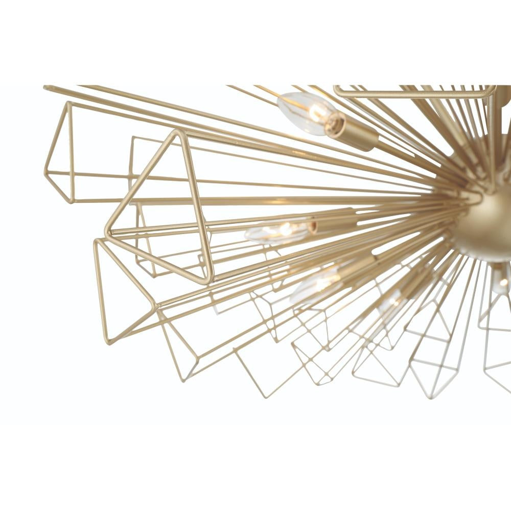 Dendelio 10LT Light Chandelier in Gold