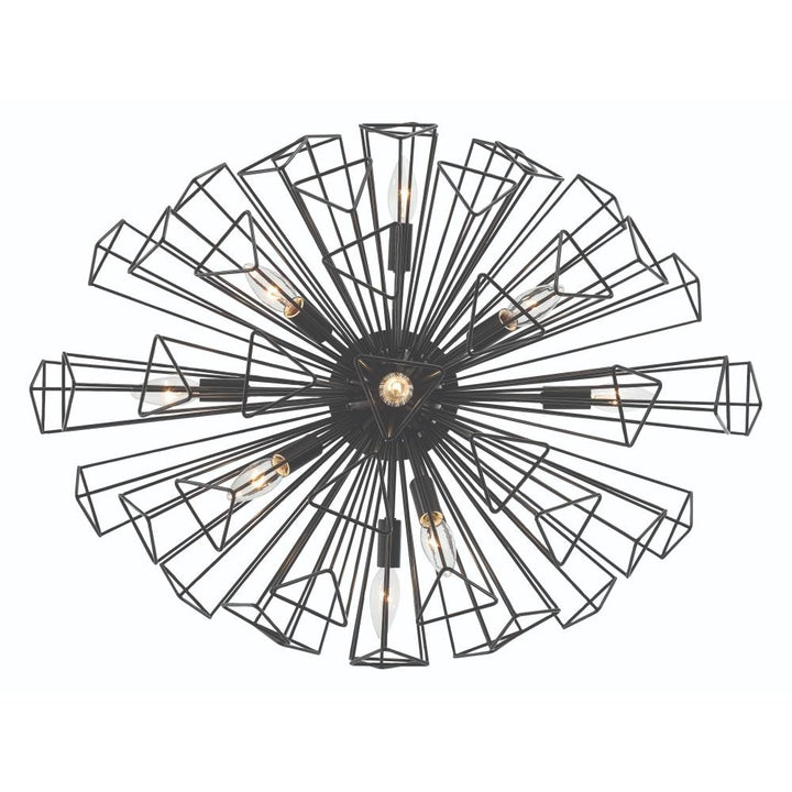 Dendelio 9 Light Chandelier in Black