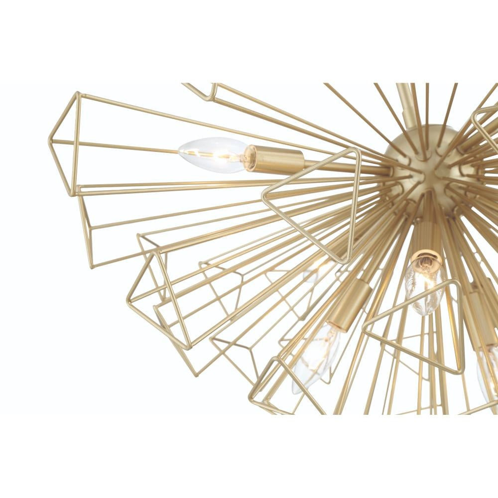 Dendelio 9 Light Ceiling Mount in Gold