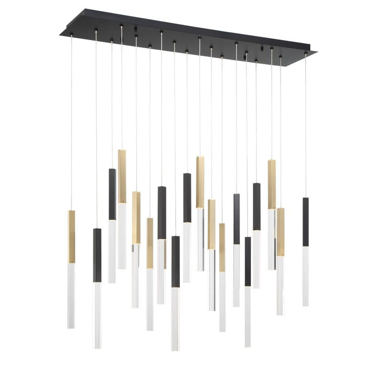 Benicio 18 Light Chandelier in Gold & Black