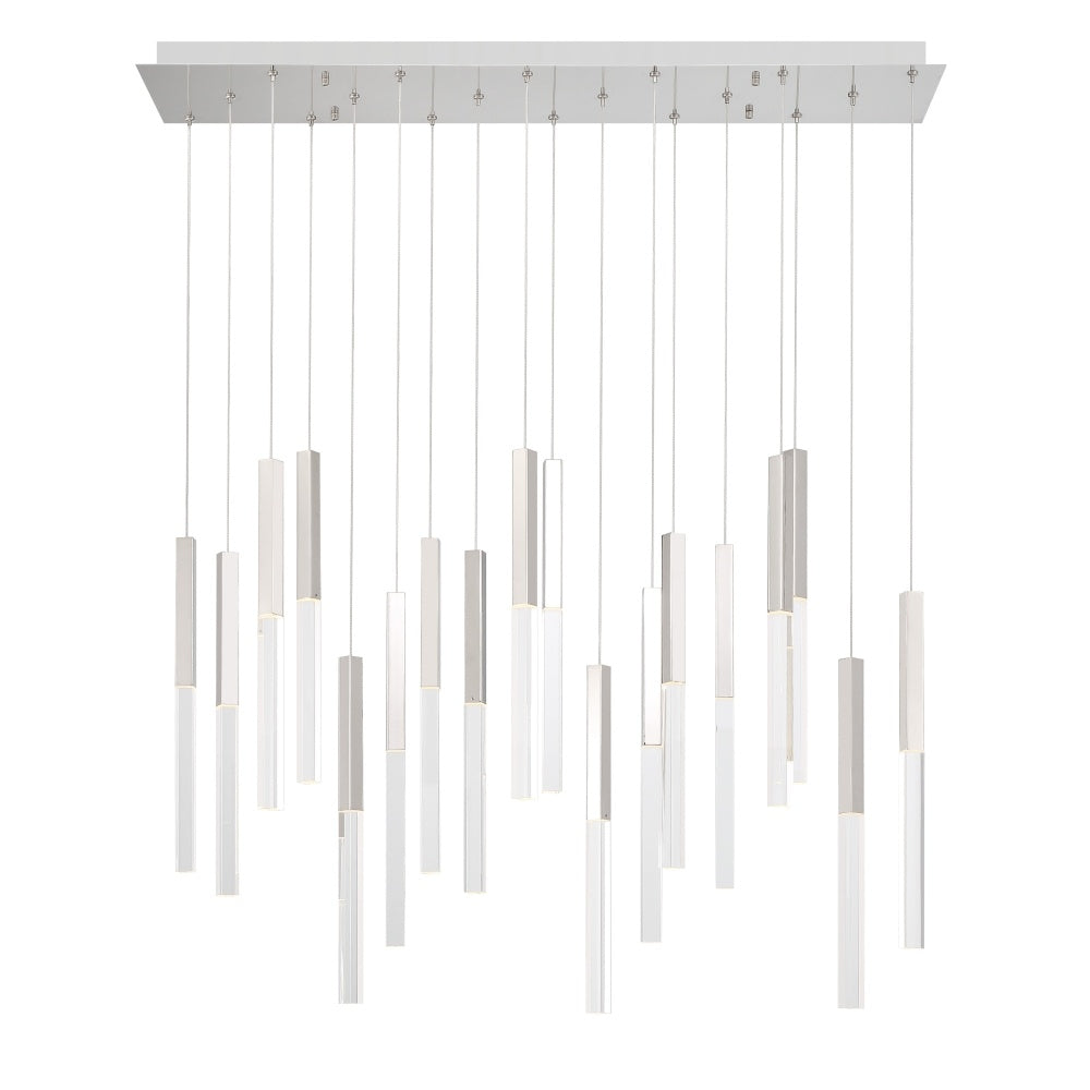 Benicio 18 Light Chandelier in Nickel