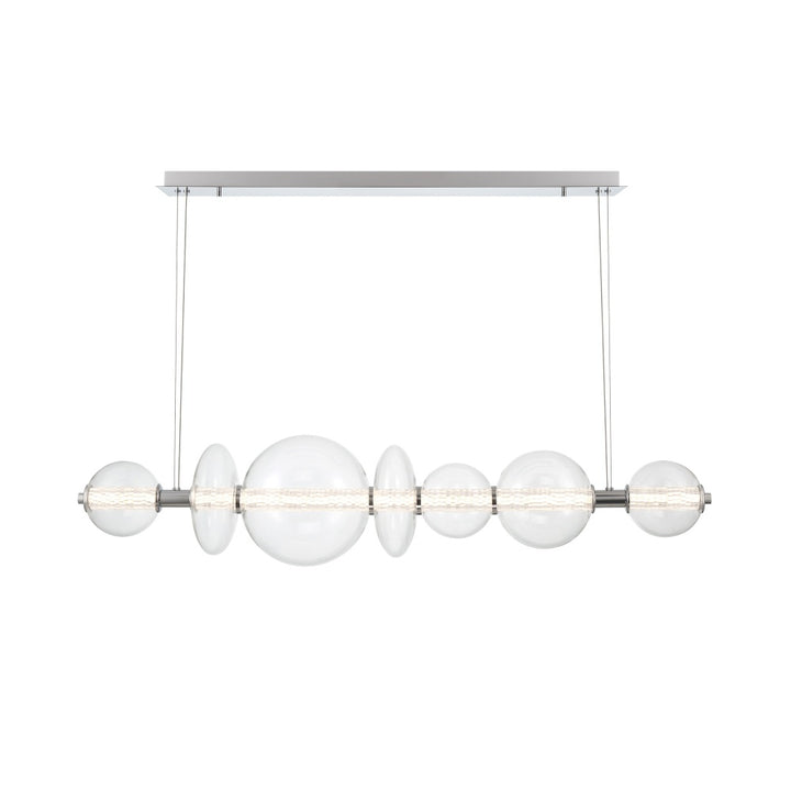 Atomo 1 Light Chandelier in Chrome with Clear Glass