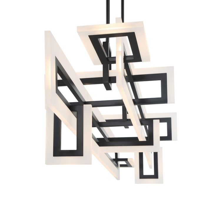 Inizio Geometric LED Chandelier in Black