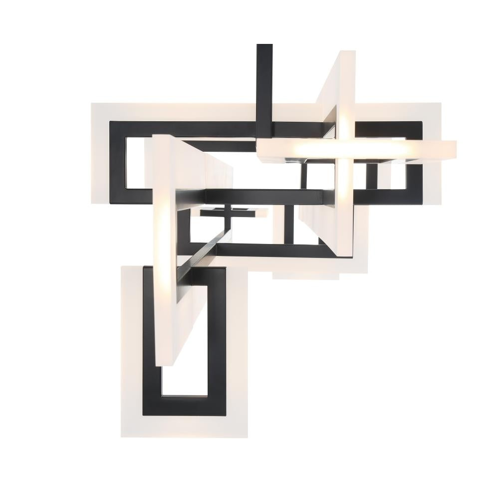 Inizio Geometric LED Chandelier in Black