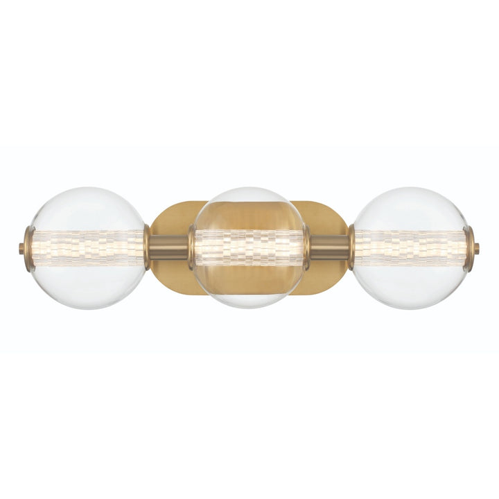 Atomo 3 Light Sconce in Gold with Clear Glass