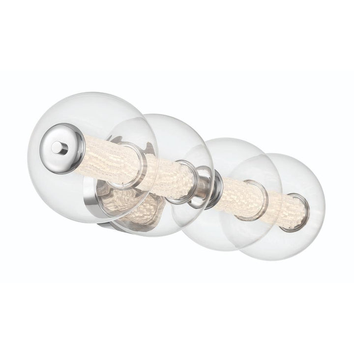 Atomo 4 Light Sconce in Chrome with Clear Glass