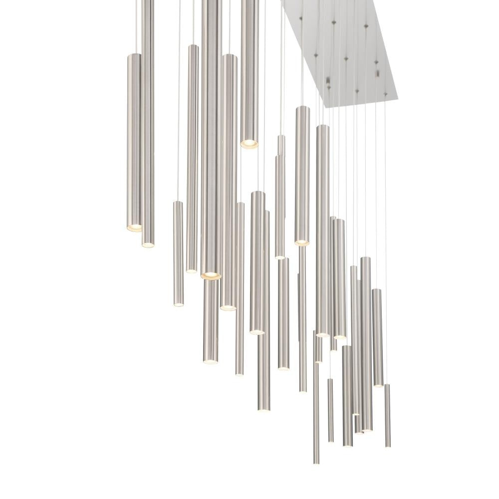 Santana 30 Light LED Chandelier in Nickel