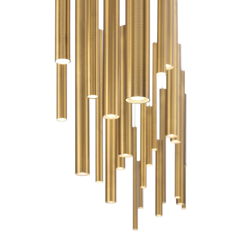 Santana 30 Light LED Chandelier in Brass