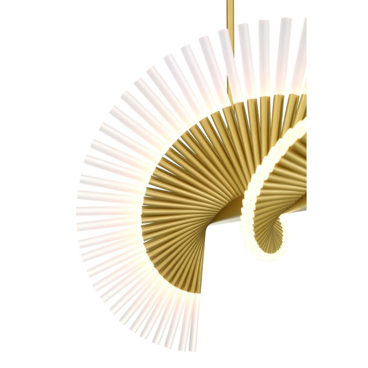 Voltik 40" LED Chandelier In Gold