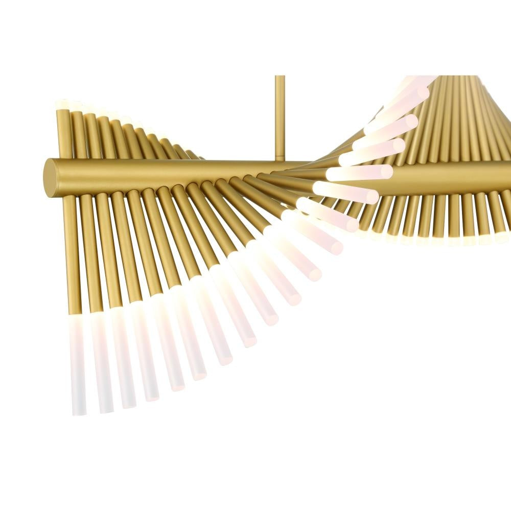 Voltik 40" LED Chandelier In Gold