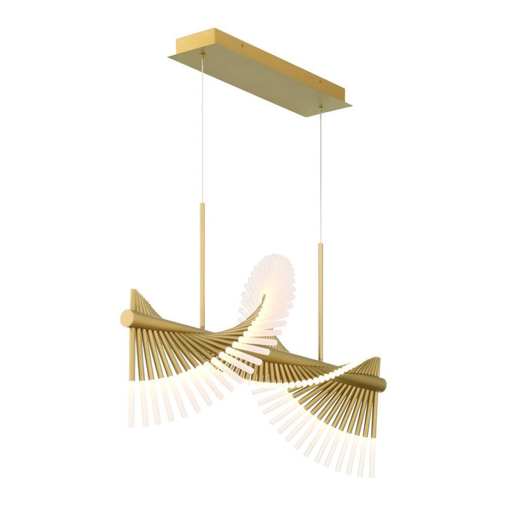 Voltik 40" LED Chandelier In Gold