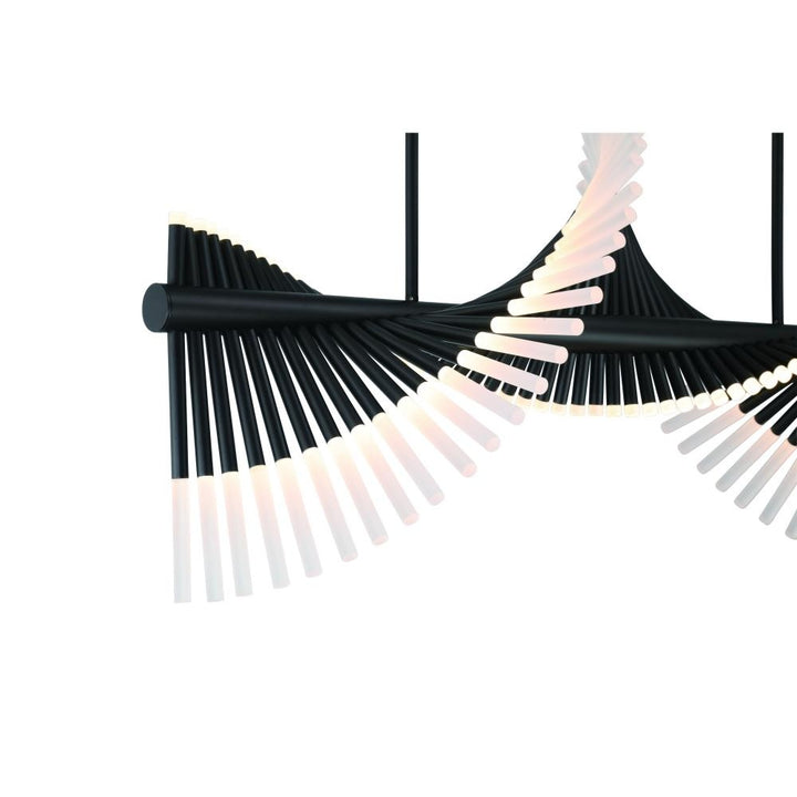 Voltik 40" LED Chandelier In Black