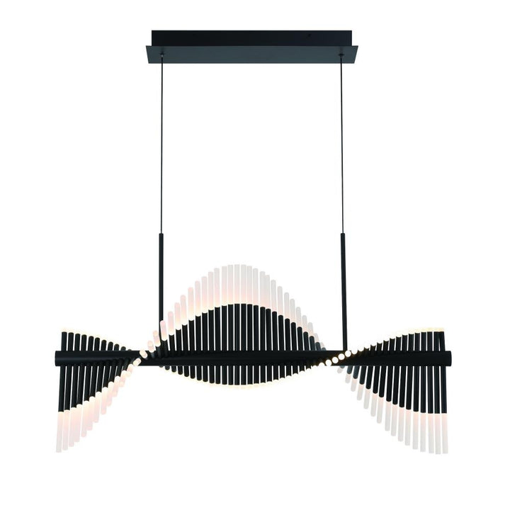 Voltik 40" LED Chandelier In Black