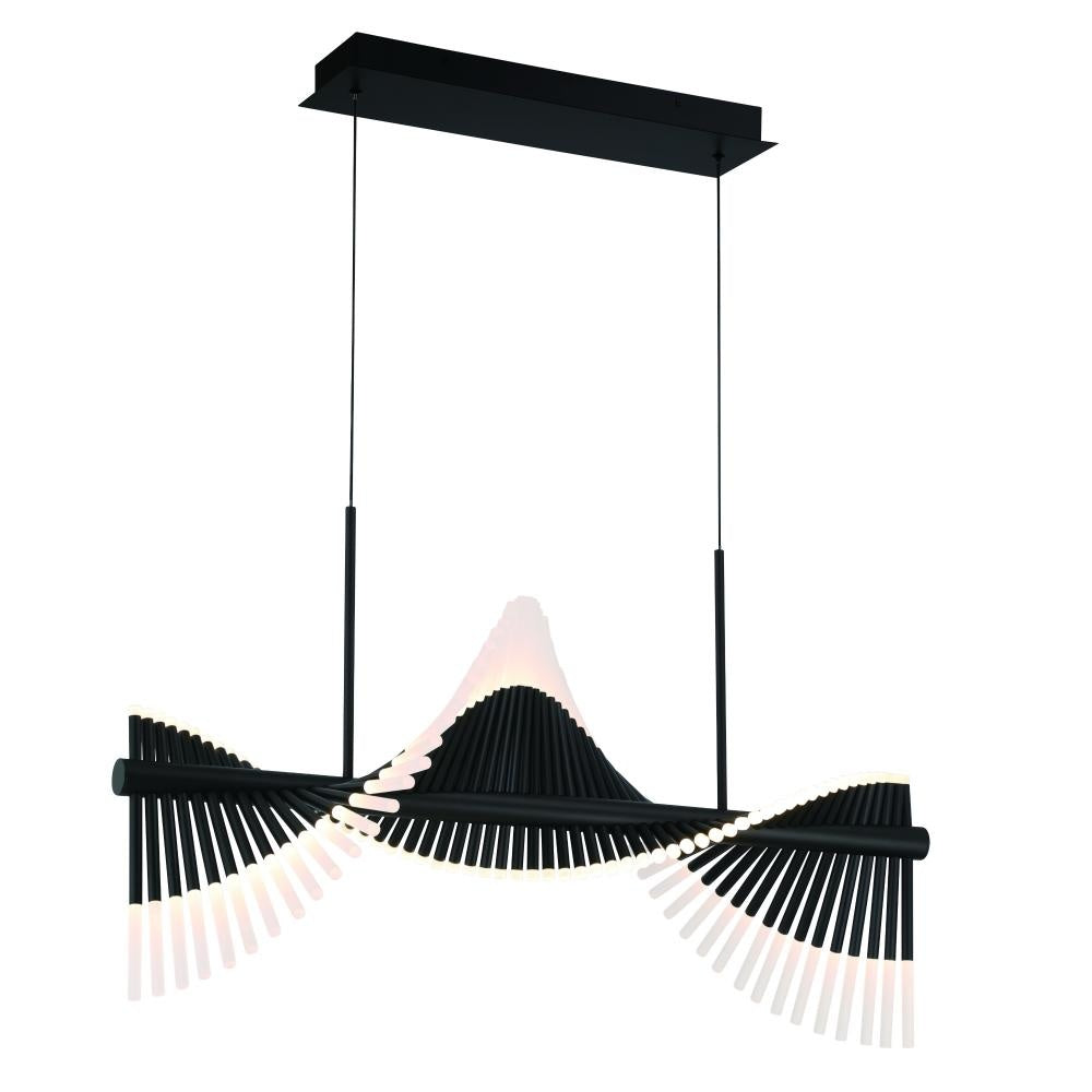 Voltik 40" LED Chandelier In Black