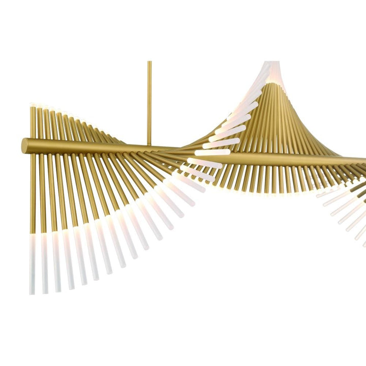 Voltik 59" LED Chandelier In Gold