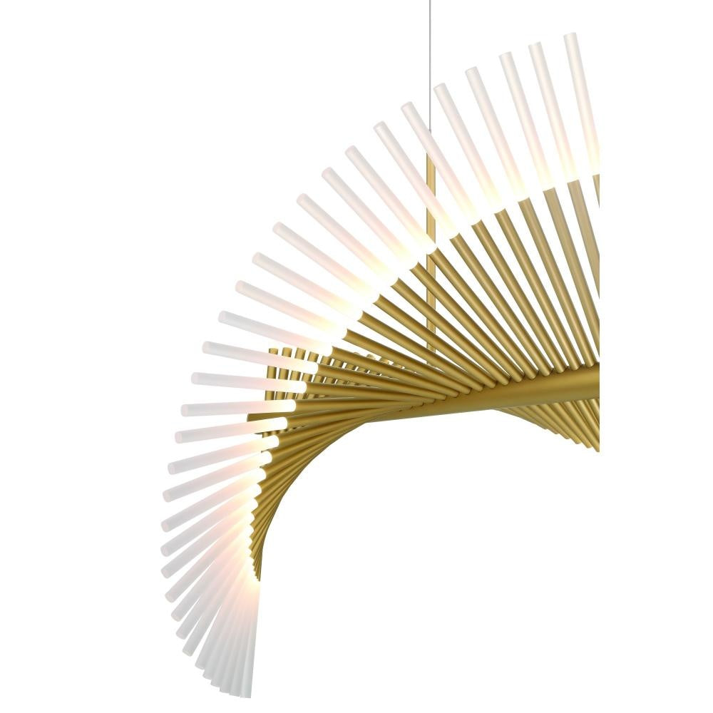 Voltik 59" LED Chandelier In Gold