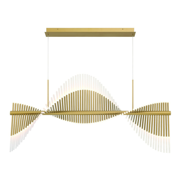 Voltik 59" LED Chandelier In Gold